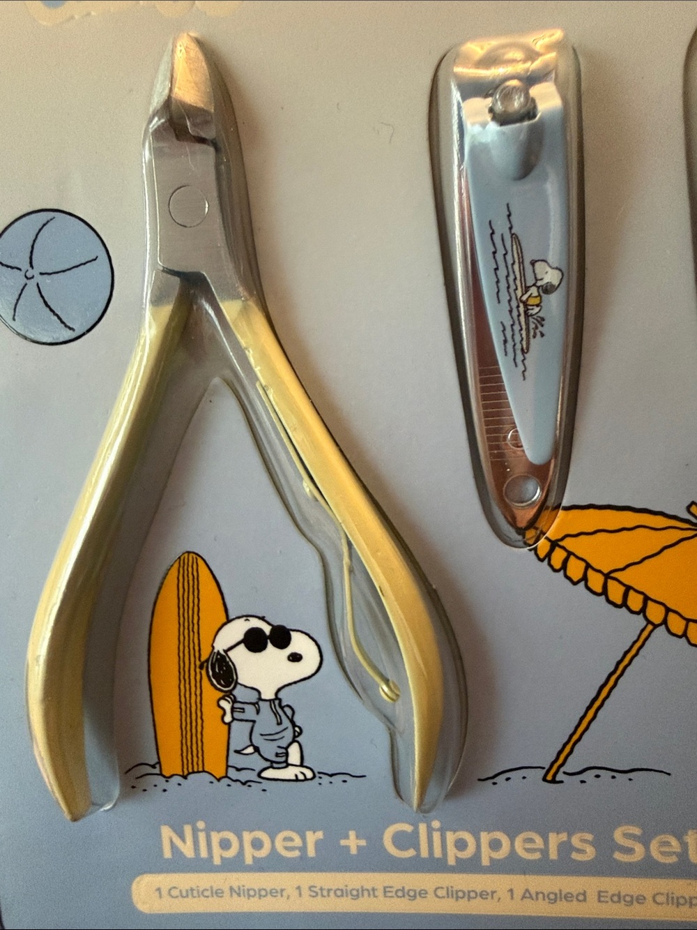 Peanuts Snoopy Beach Day Nail Care Set. 6 Files, 3 piece nipper clipper Set! - Picture 4 of 7